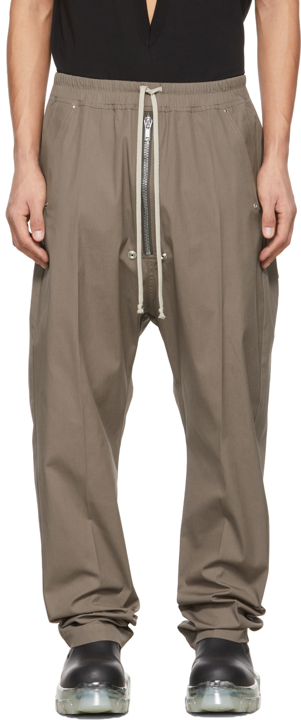 Rick Owens Grey Cropped Bela Trousers | Smart Closet