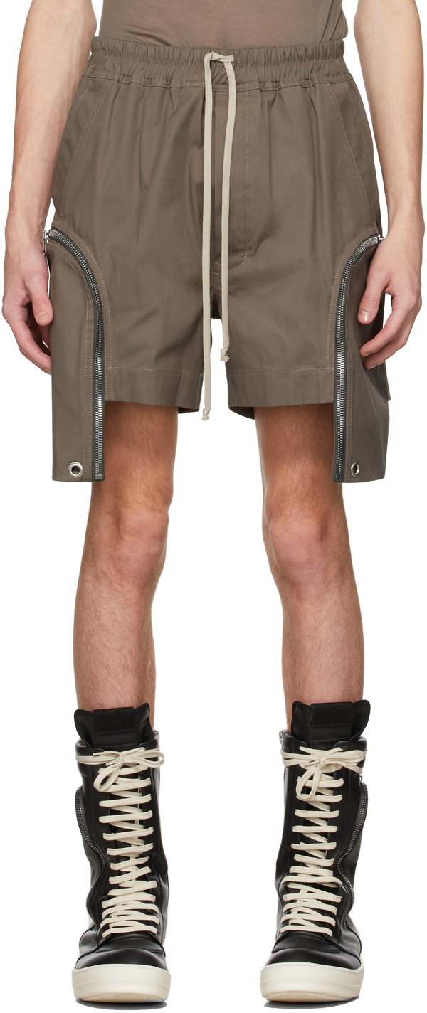 Short ricks pods taupe en coton bio Rick Owens pour homme Homme Vêtements Shorts Shorts fluides/cargo 