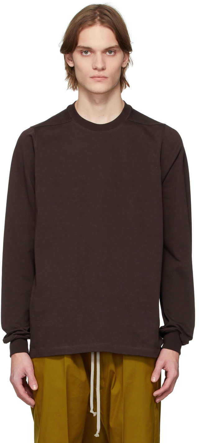 Brown Short Crewneck Sweatshirt