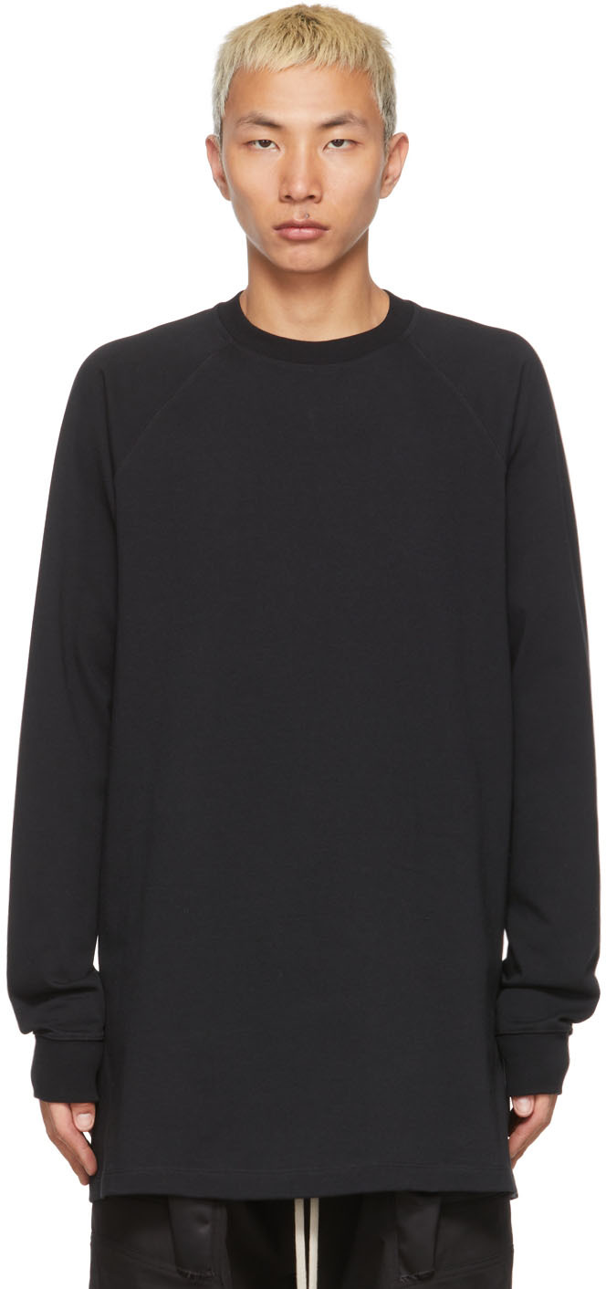 Rick Owens Black Baseball Sweatshirt | Smart Closet