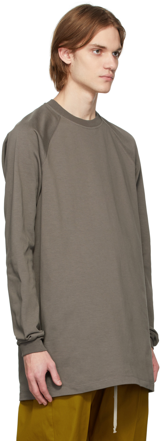 Rick Owens Taupe Baseball Sweatshirt | Smart Closet