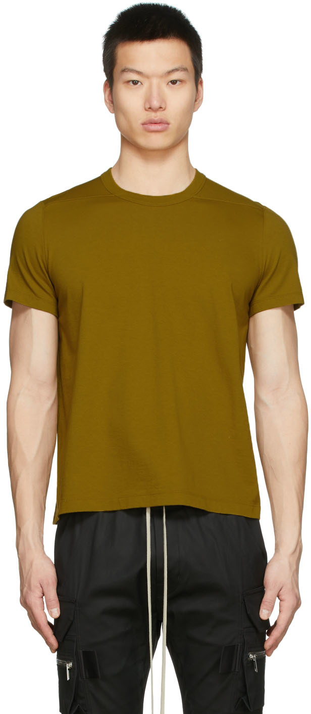 Rick Owens: Green Short Level T-Shirt | SSENSE Canada