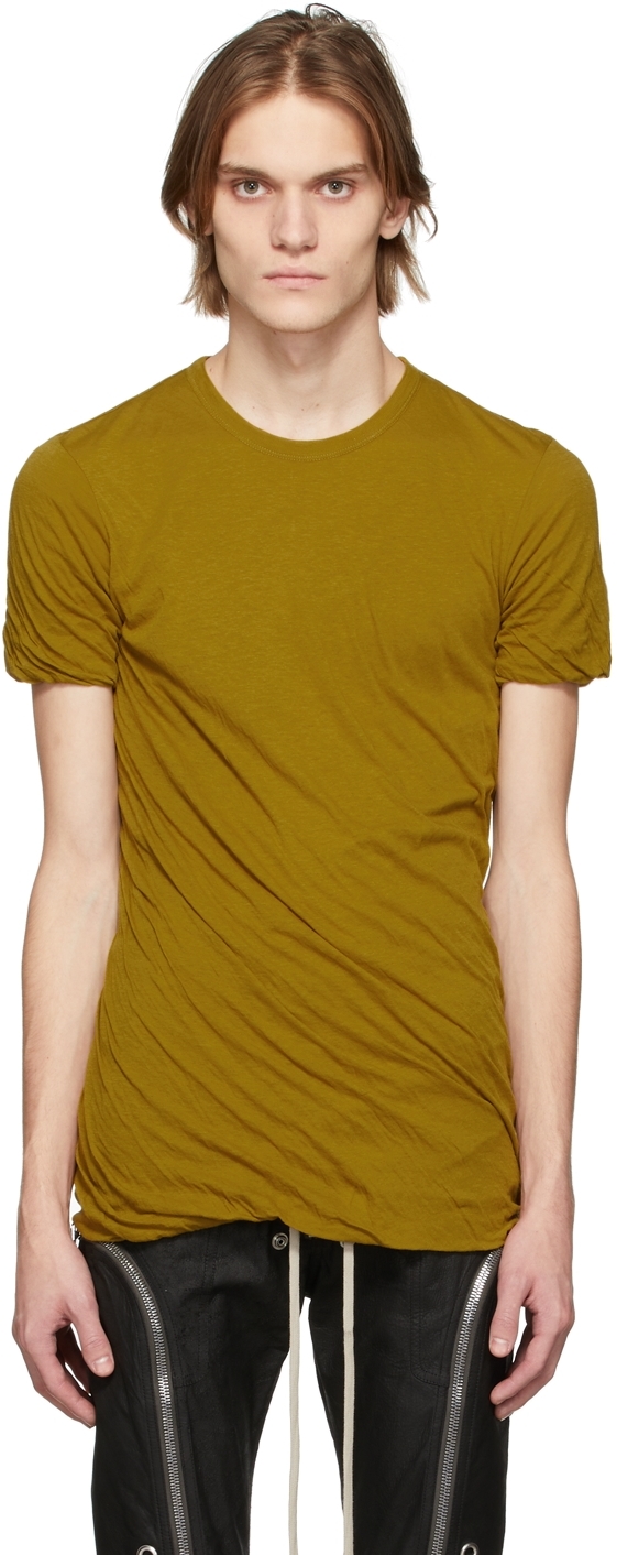 Rick Owens Yellow Double Short Sleeve T-Shirt