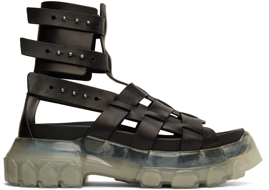 Black Hiking Tractor Sandals