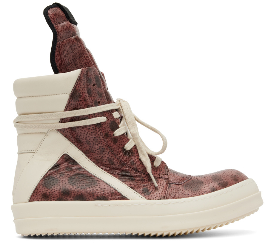 Rick Owens Pink Geobasket Sneakers | Smart Closet