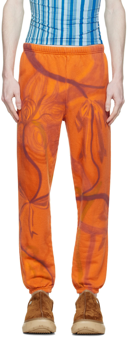 Orange Cotton Lounge Pants SSENSE Men Clothing Loungewear Sweats 