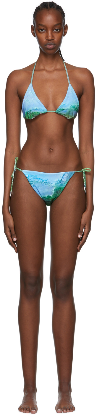 Serapis SSENSE Exclusive Blue & Green Let The Sea Resound And All That Is In It: Part 2 (Hippocampus) Bikini