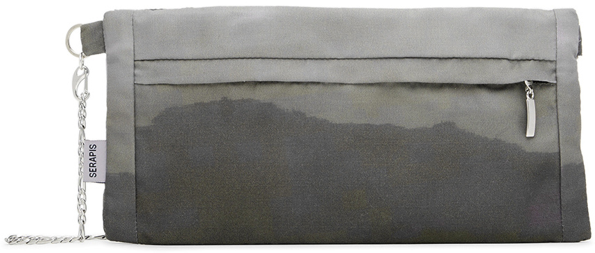 Serapis Ssense Exclusive Khaki Let The Sea Resound And All That Is In It: Part 2 (hippocampus) Beach Bag In Grey Mist