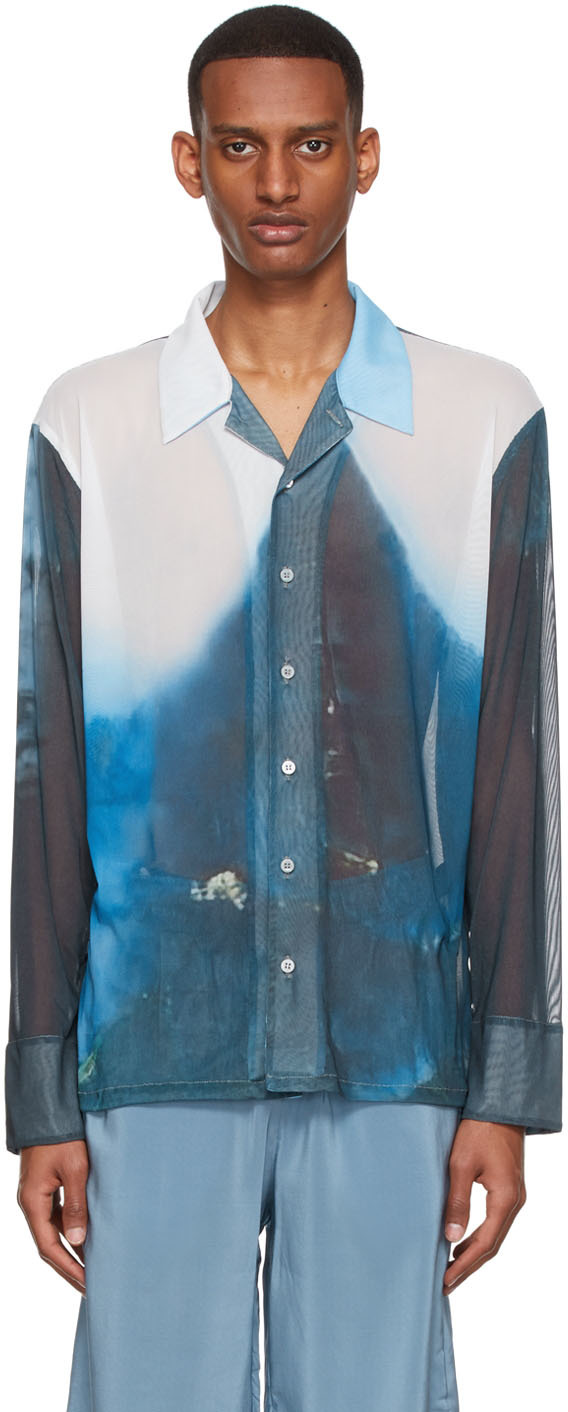 Serapis Blue Polyester Shirt