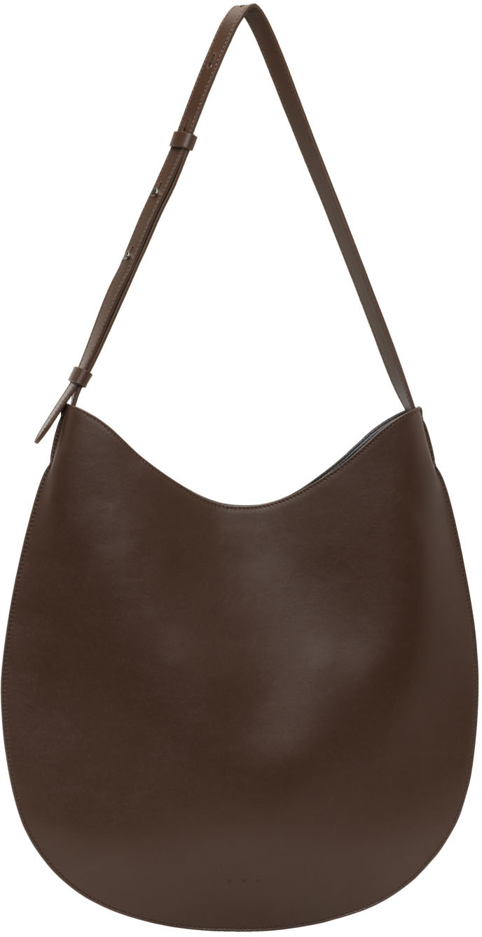 Aesther Ekme Brown Leather Flat Shoulder Bag