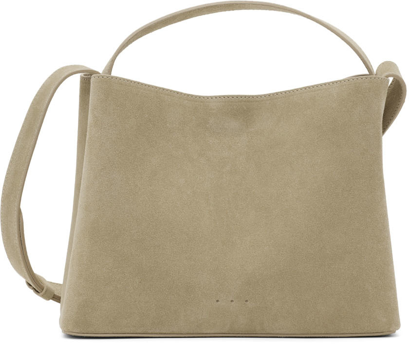 Aesther Ekme Taupe Suede Mini Sac Shoulder Bag
