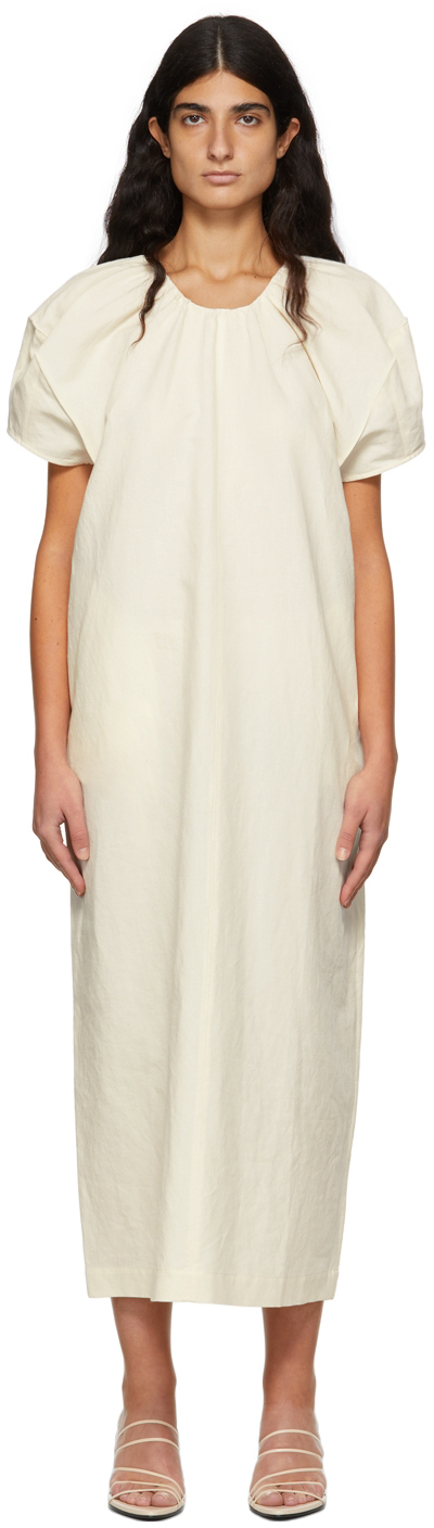 Missing You Already Off-White Organic Cotton Long Dress