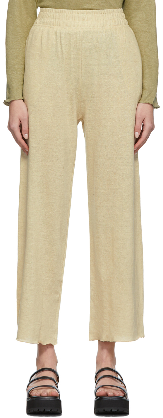 MISSING YOU ALREADY OFF-WHITE LINEN RELAX LOUNGE PANTS