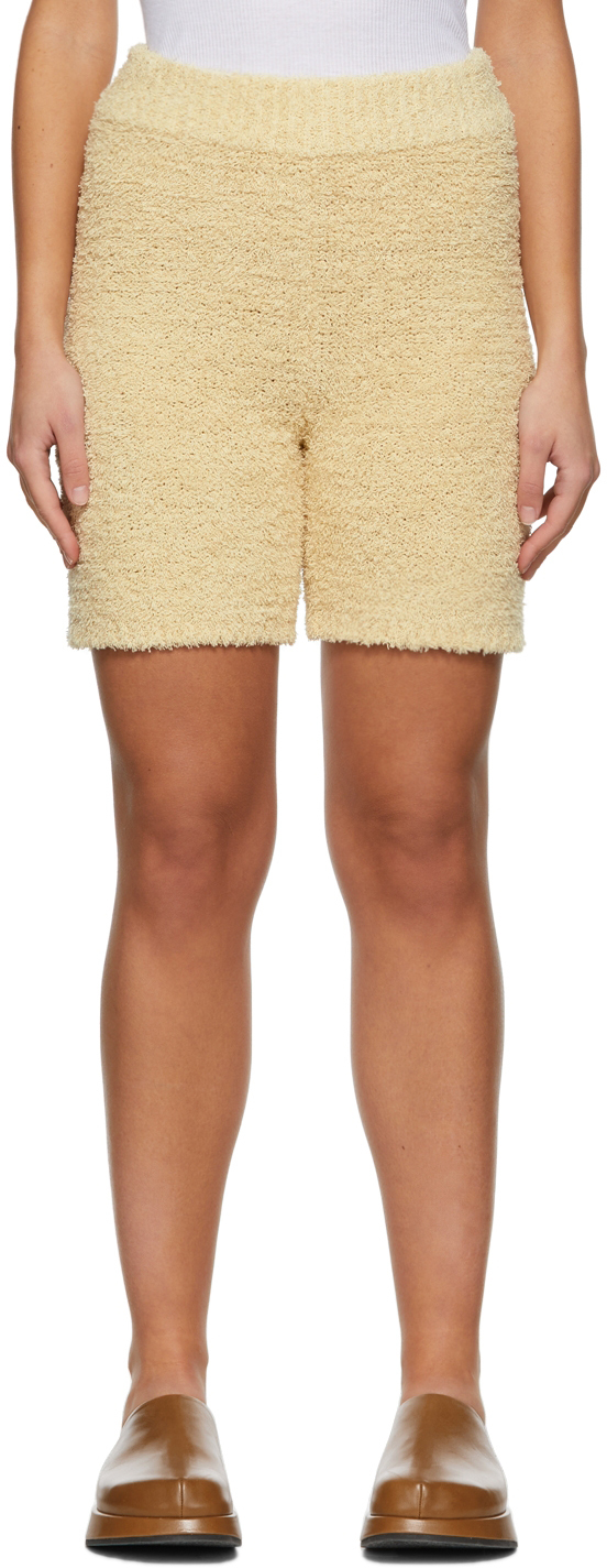 Beige Towel Yarn Shorts