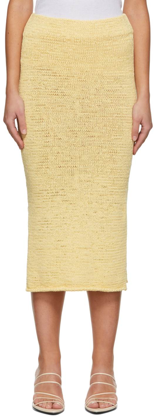 Yellow Cotton Tape Yarn Skirt