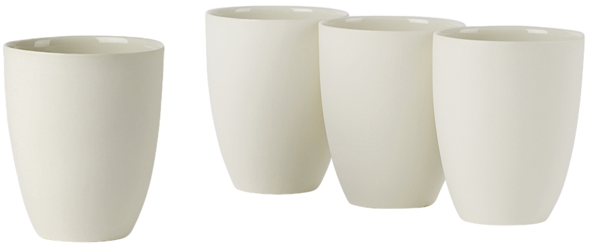 Mud Australia Off-white Beaker Cup Set In Milk
