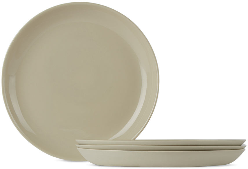 Beige Salad Plate Set by Mud Australia SSENSE