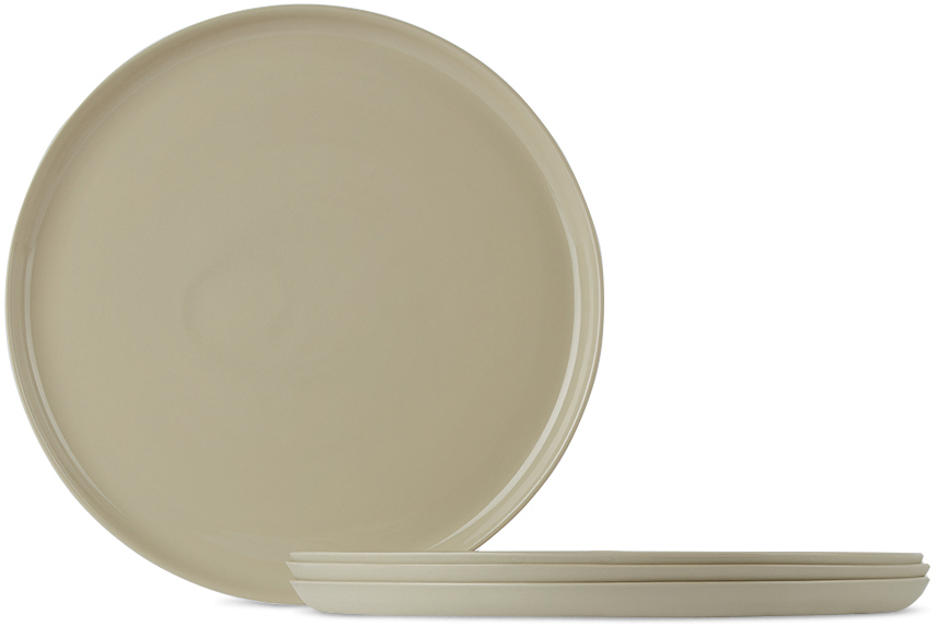 Beige Dinner Plate Set By Mud Australia Ssense