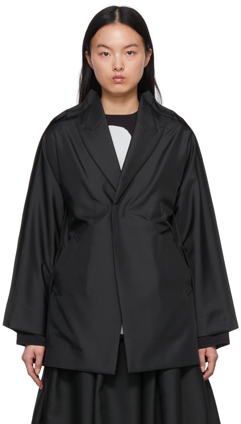 Black Polyester Jacket by Comme des Garçons on Sale