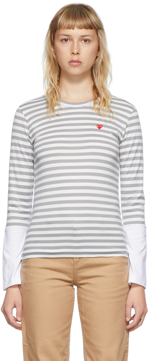comme des garcons striped long sleeve