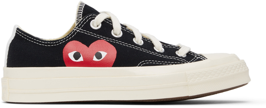 COMME des GARCONS PLAY Black Converse Edition Half Heart Chuck 70 Low Sneakers SSENSE