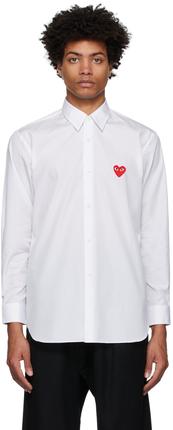 ホワイト Heart シャツ