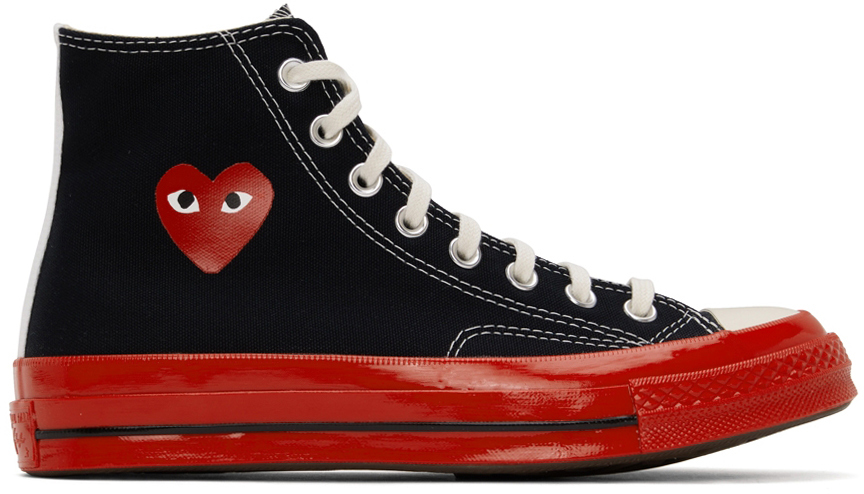 Comme des Garçons Play: & Red Converse PLAY Sneakers | SSENSE