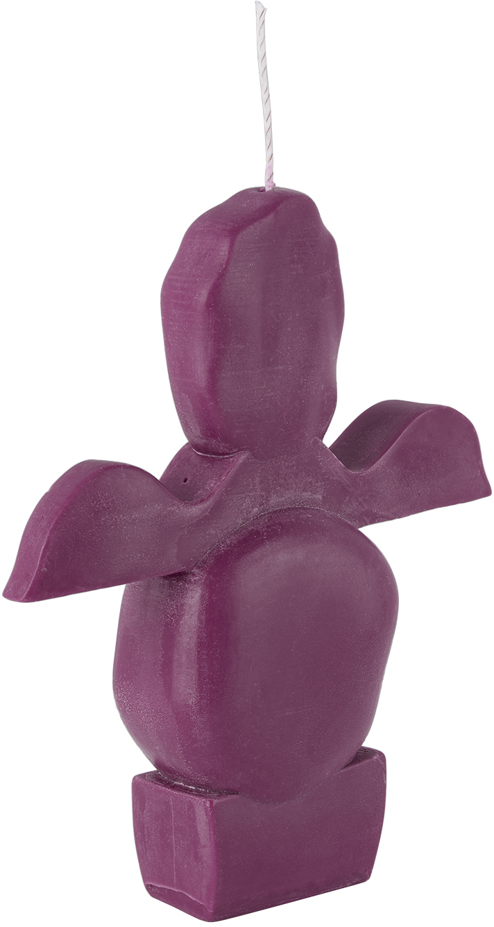 Proba Home Purple Form Shape 03 Candle In Maroon