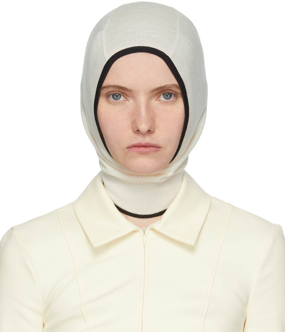 Jil Sander SSENSE Exclusive Off-White Virgin Wool Seamless Hood