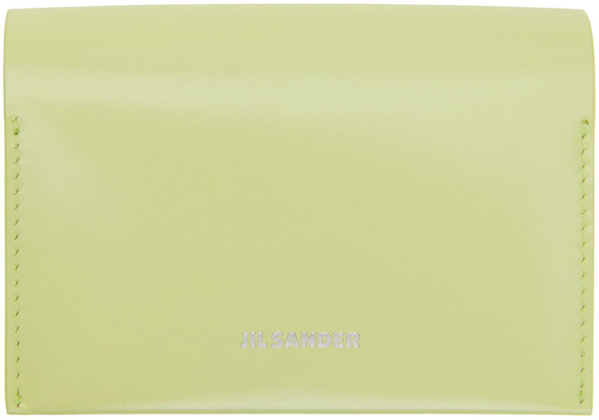 Jil Sander Green Origami Card Holder | Smart Closet