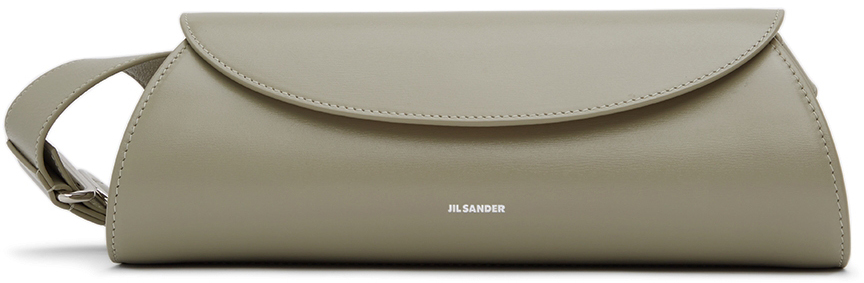 Jil Sander Green Small Cannolo Shoulder Bag