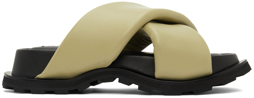 Jil Sander Crossover-toe Platform Sandals In 333 Celadon