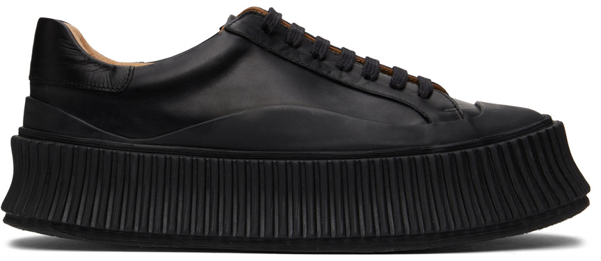Black Agnellato Platform Sneakers SSENSE Women Shoes Sneakers Platform Sneakers 