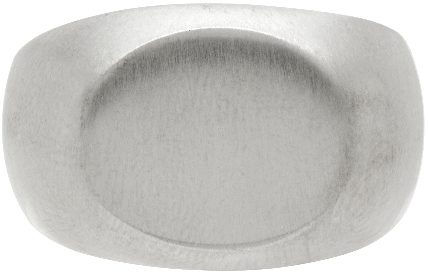 Jil Sander: Silver Classic Chevalier Ring | SSENSE Canada