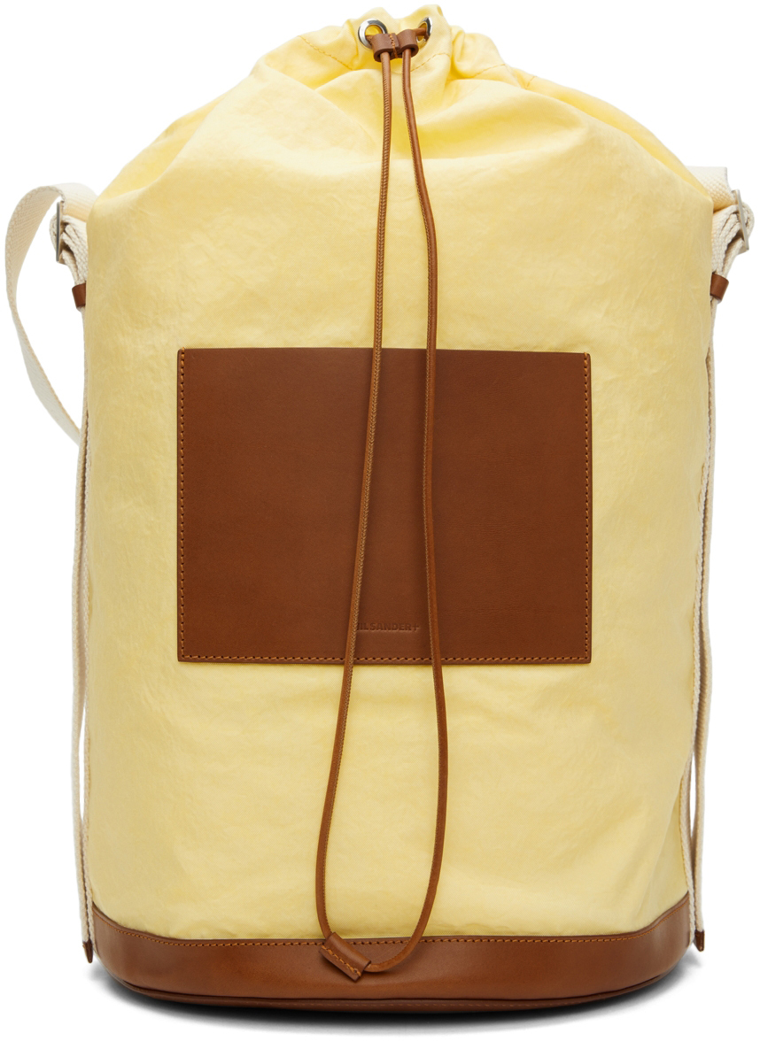 Yellow Drawstring Shoulder Pouch
