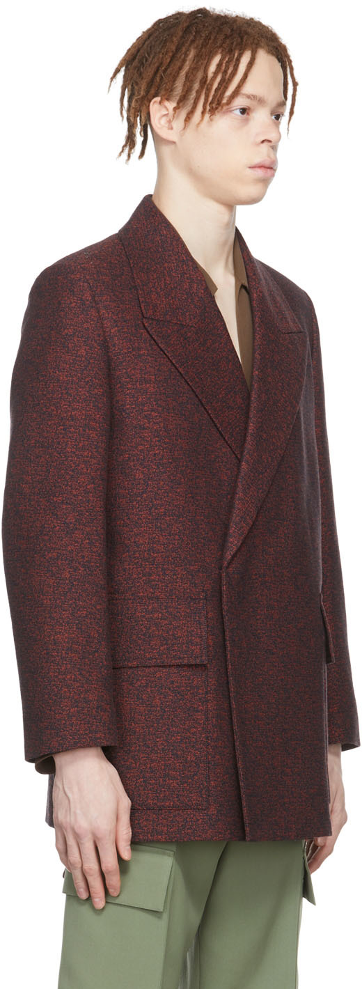 Jil Sander Ssense Exclusive Red Cotton Coat In 476 Open Red