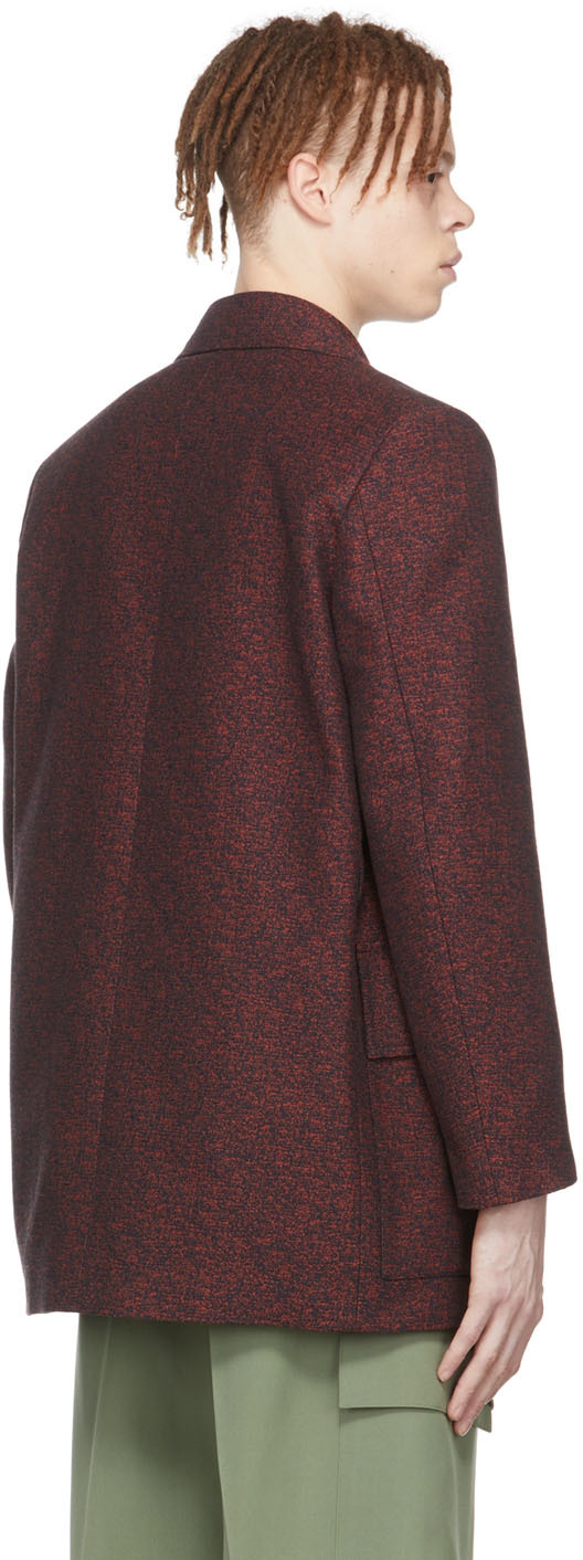 Jil Sander Ssense Exclusive Red Cotton Coat In 476 Open Red