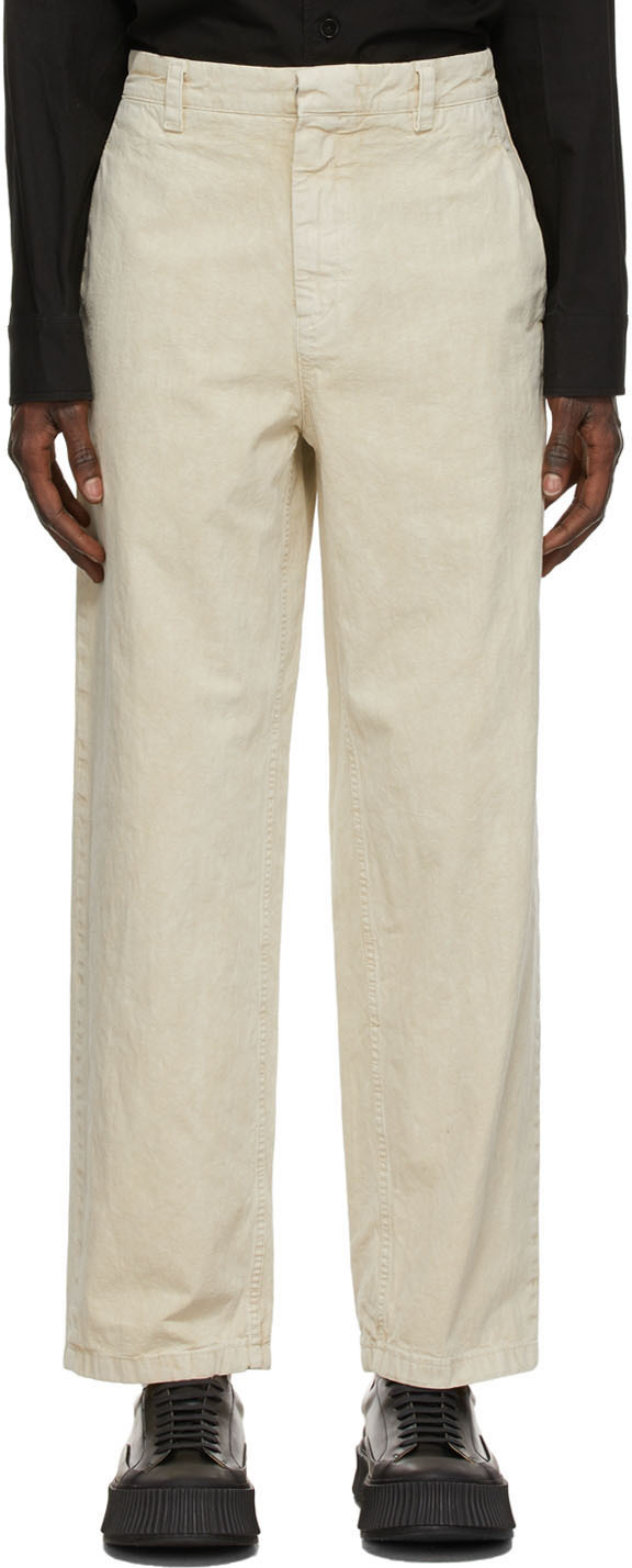 Jil Sander: Off-White Sport Trousers | SSENSE Canada