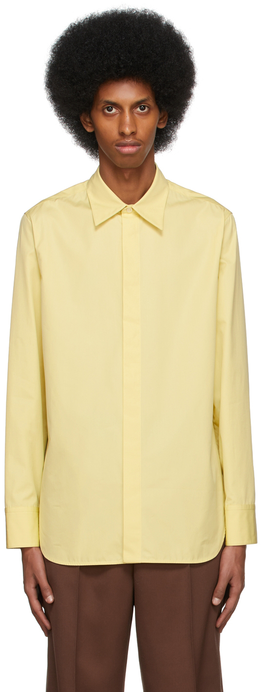 Jil Sander Yellow Cotton Poplin Shirt
