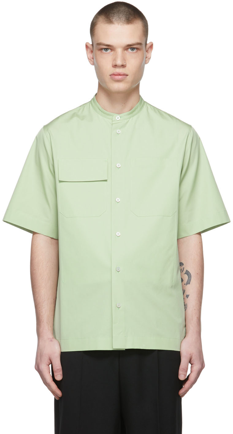 Jil Sander Green Short Sleeve Shirt