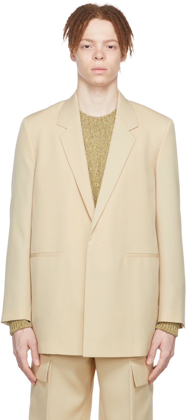 SSENSE Exclusive Beige Wool Blazer