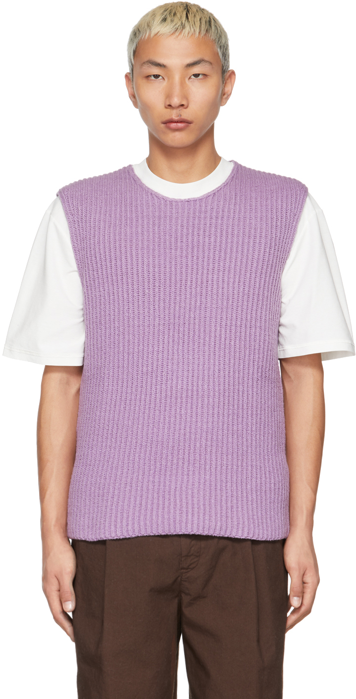 Jil Sander Purple Wool Sweater