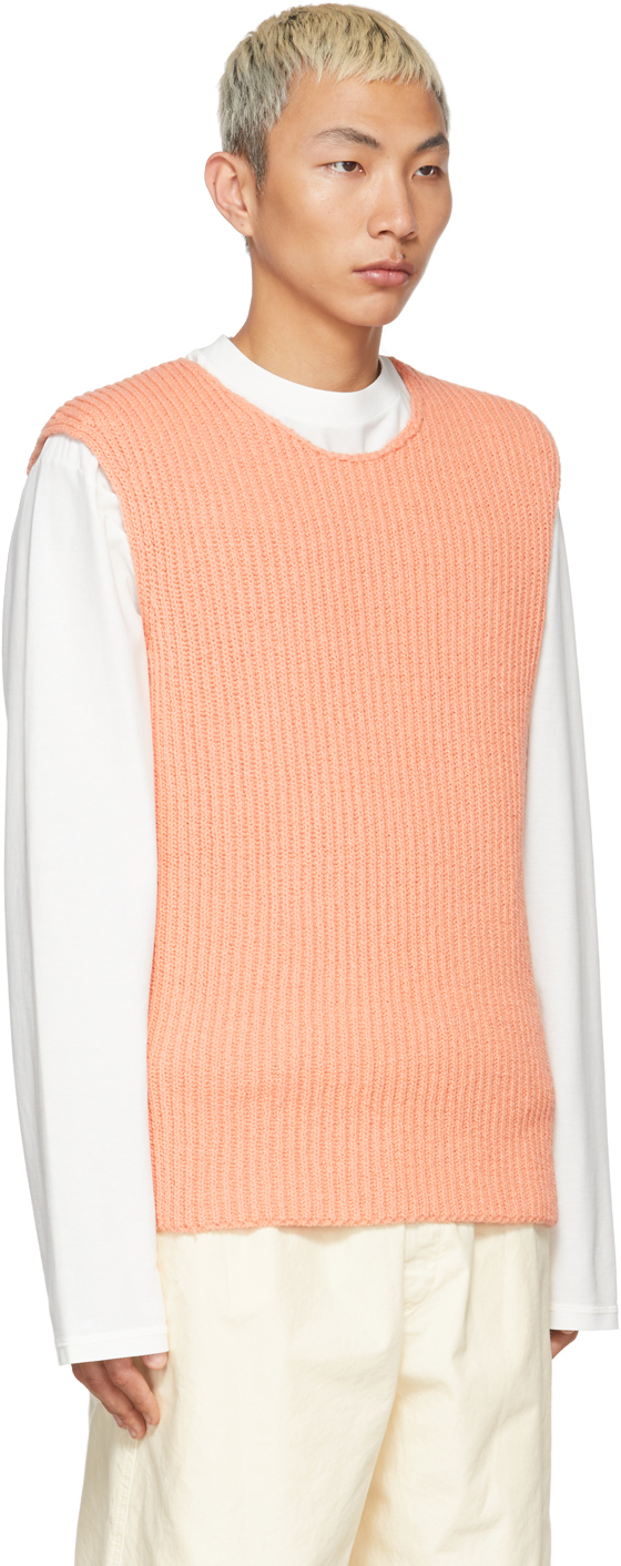 Jil Sander Pink Wool Sweater In 639 - Peach Pink
