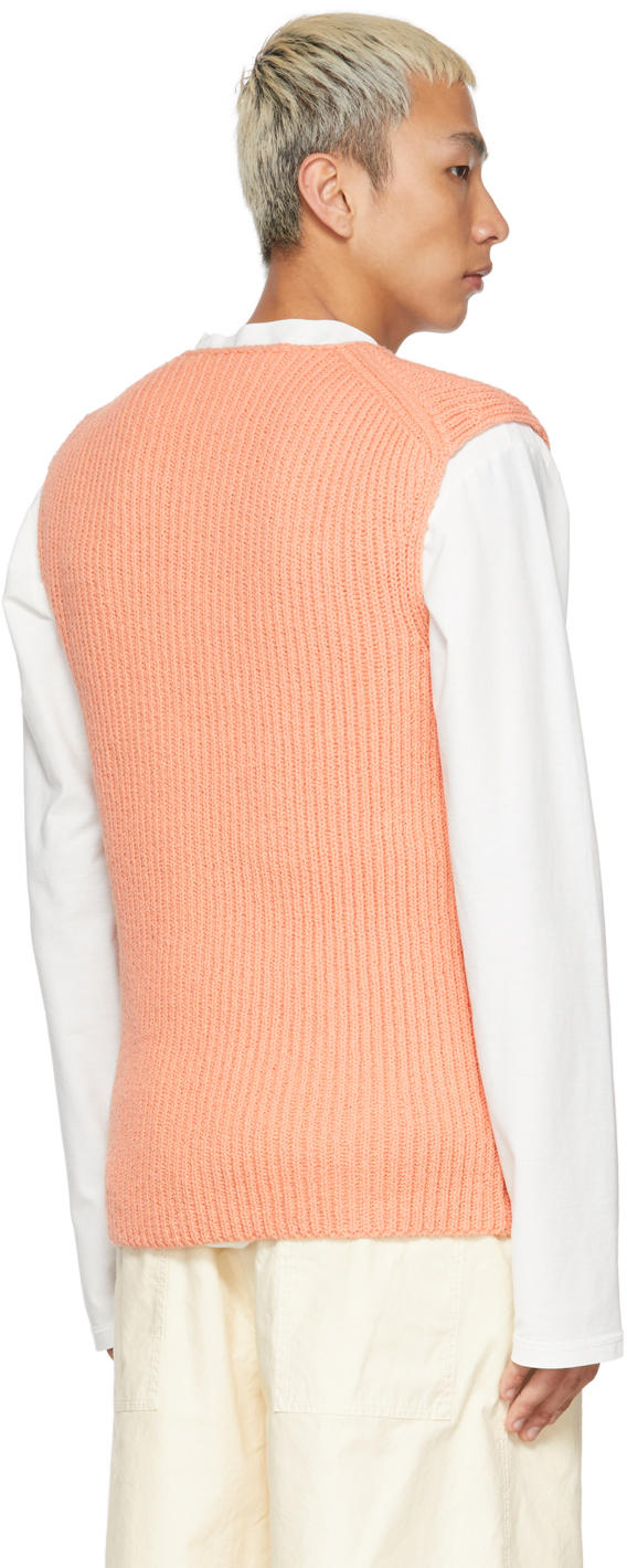 Jil Sander Pink Wool Sweater In 639 - Peach Pink