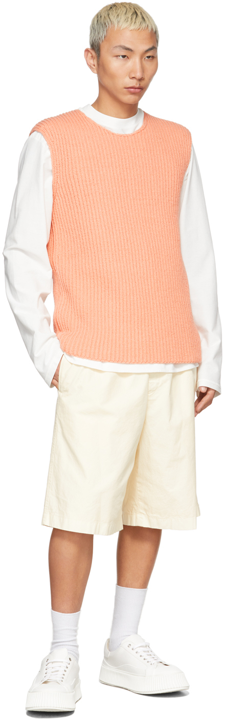 Jil Sander Pink Wool Sweater In 639 - Peach Pink