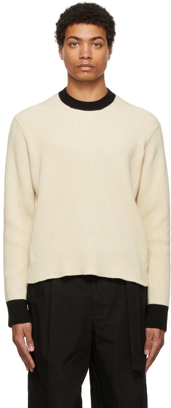 Jil Sander Off-White Cotton Sweater