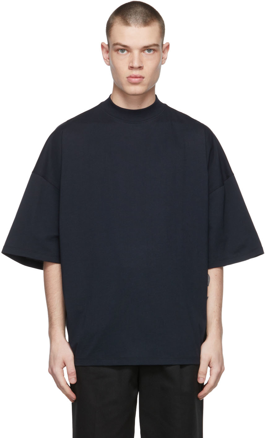 Jil Sander: Navy Short Sleeve T-Shirt | SSENSE Canada
