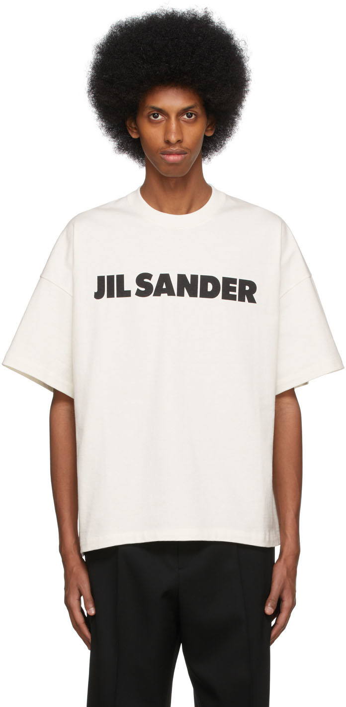 Off-White Logo T-Shirt by Jil Sander on Sale