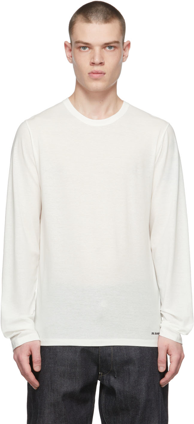 Jil Sander Off-White Crewneck T-Shirt