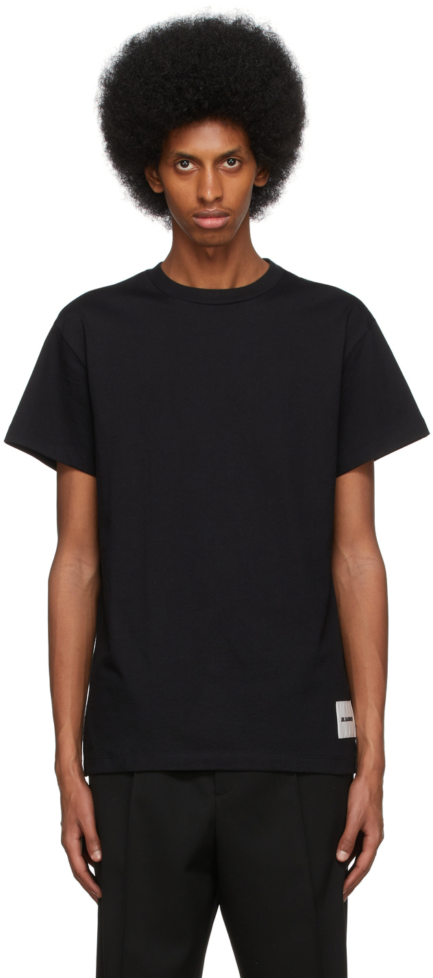 Jil Sander Three-Pack Black T-Shirt Set